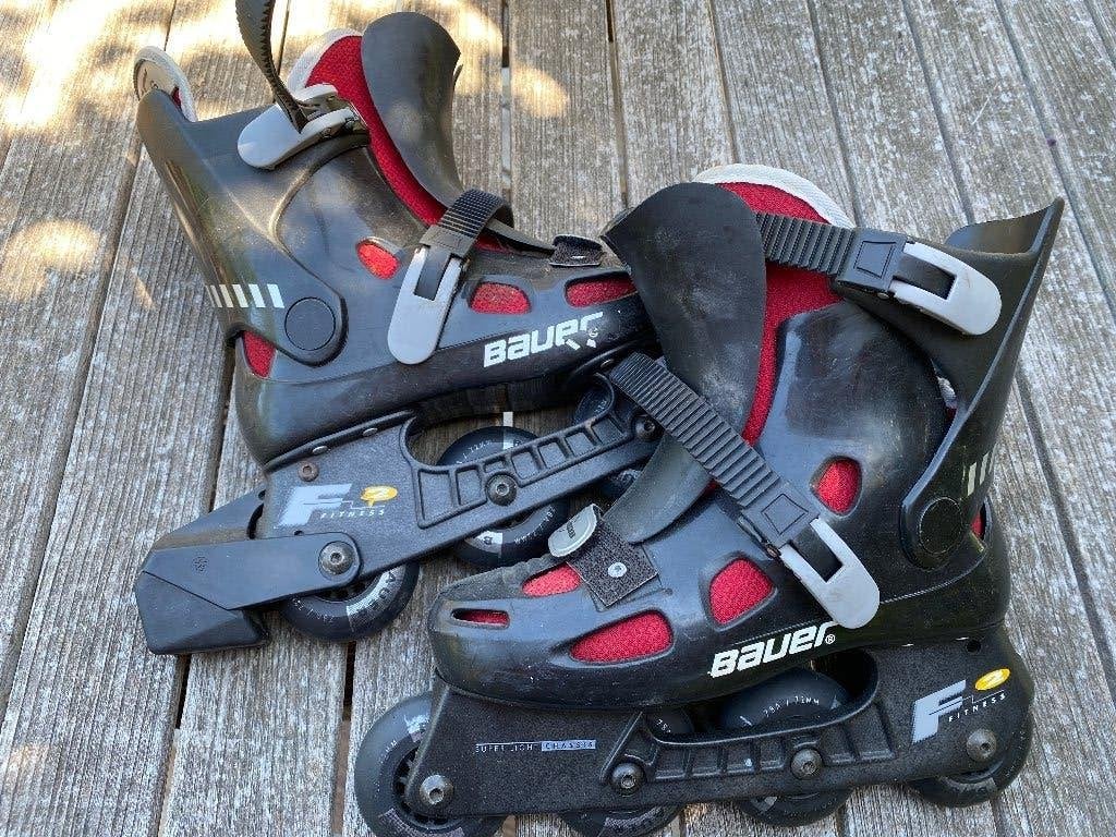 Inline skates, Sport en Fitness, Skeelers, Ophalen, Gebruikt, Inline skates 4 wielen, Bauer