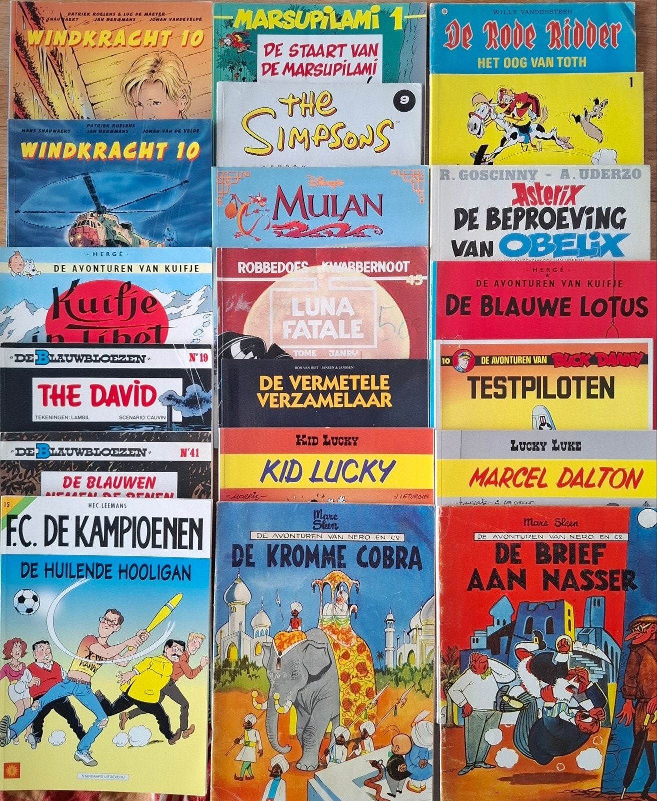 Strips varia oa Urbanus, Kuifje, Buck Danny, ....., Boeken, Ophalen