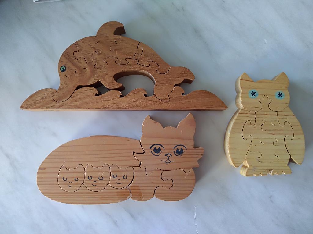 Puzzles en bois, Enlèvement ou Envoi, Comme neuf, En bois