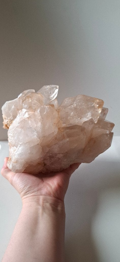 Grande druse de quartz rose cristallisé, Collections, Enlèvement, Minéral