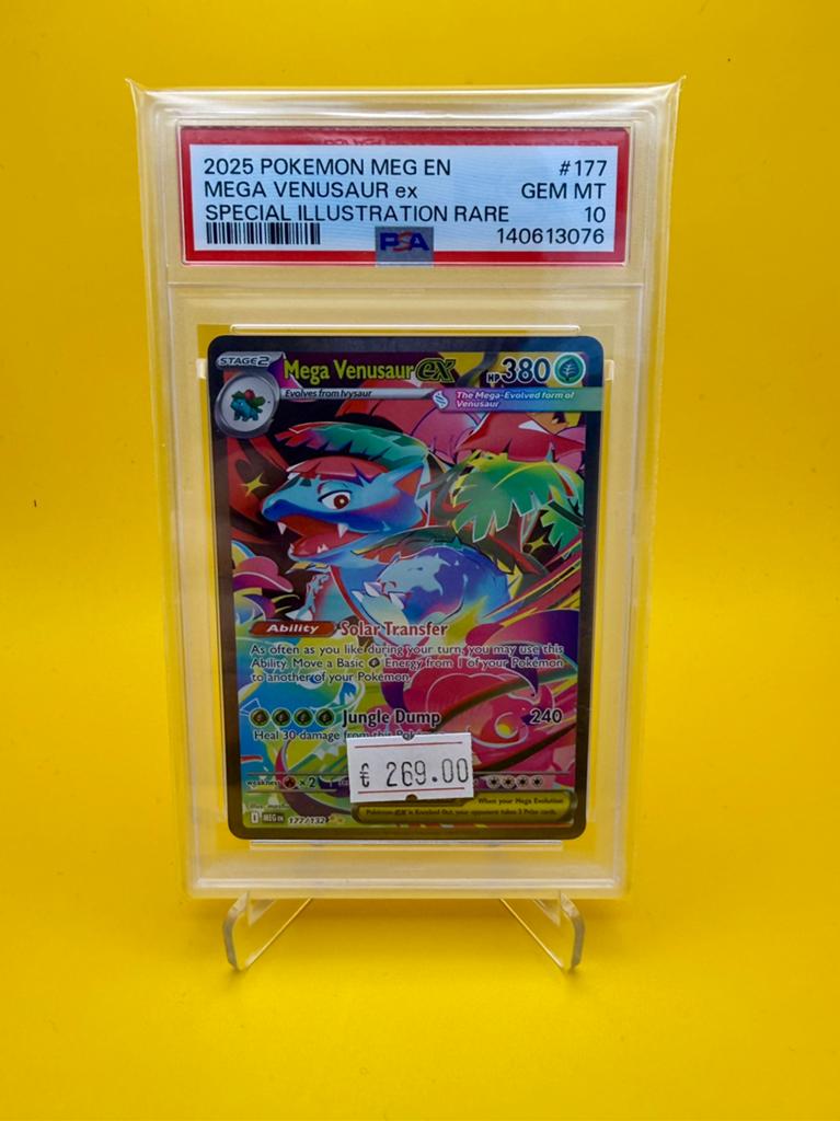 MEG 177 - Mega Venusaur EX - PSA 10, Ophalen of Verzenden, Zo goed als nieuw