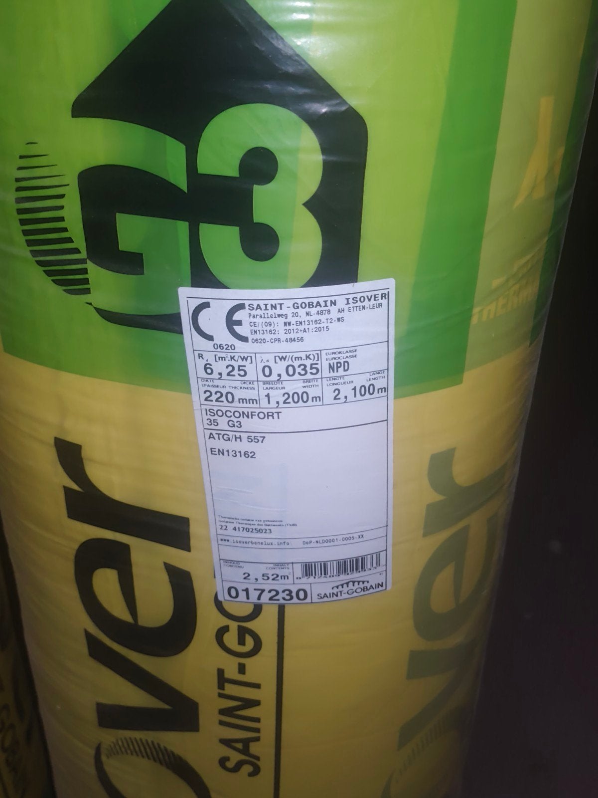 isoconfort 4 rollen en 2 halve rollen, Doe-het-zelf en Bouw, Ophalen, Nieuw, Geel