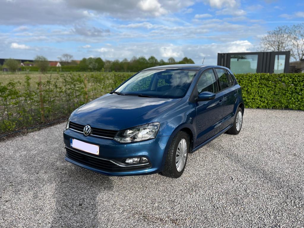 Volkswagen Polo 1.0i Trendline BMT, Auto's, Voorwielaandrijving, Stof, Blauw, 1055 kg