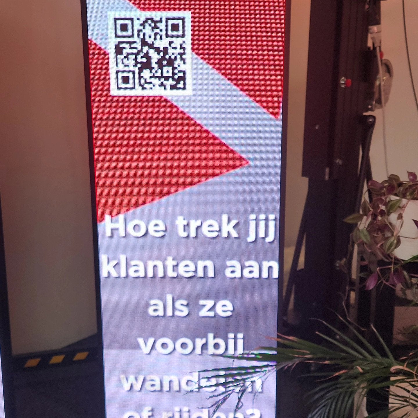 Led poster te koop in transportkist, Ophalen
