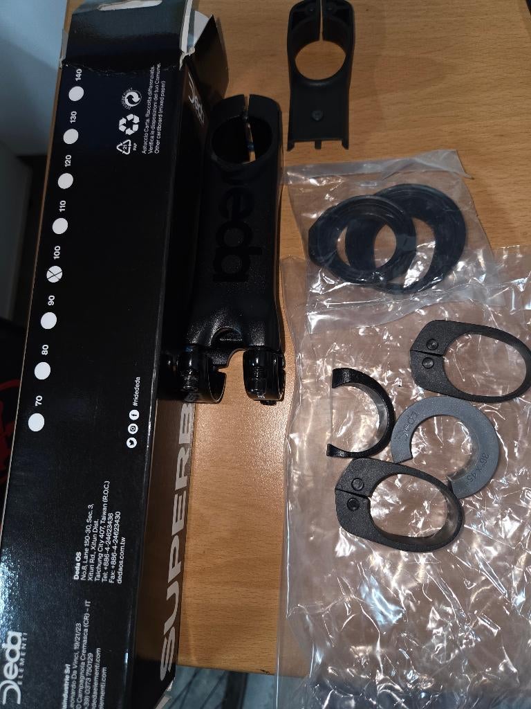 Stuurpen Deda Superbox 100mm, Fietsen en Brommers, Fietsonderdelen, Zo goed als nieuw, Overige typen, Aluminium, Racefiets, Ophalen
