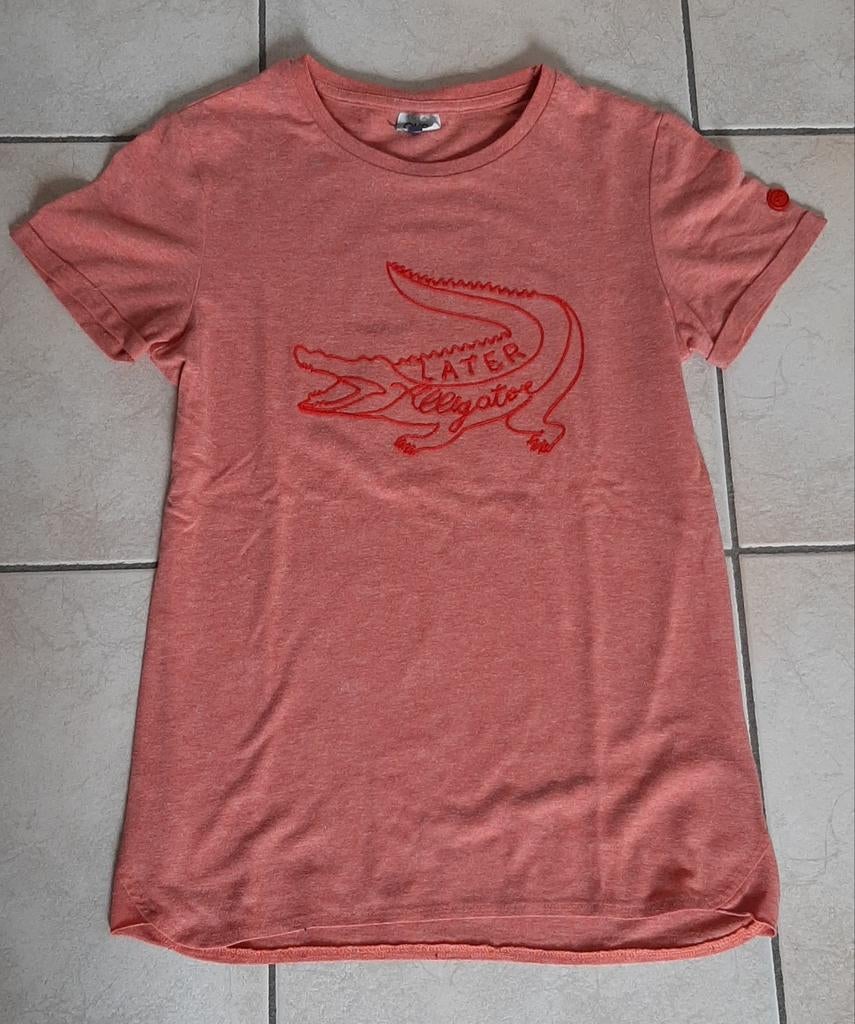 Roze T-shirt 'see you later alligator' maat 152 CKS, Ophalen of Verzenden, Zo goed als nieuw, Cks, Jongen