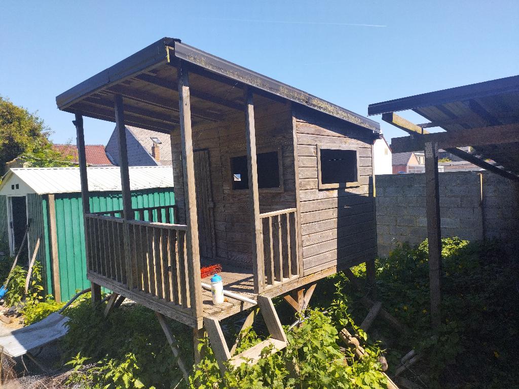 Maisonnette enfant en bois sur pilotis Robinson, Enlèvement, Utilisé, Bois