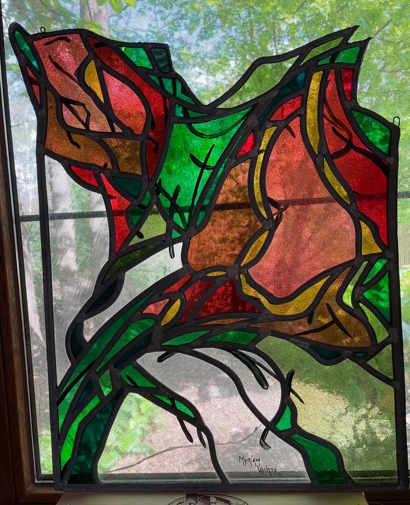 Hedendaag glas in lood raam - unieke stukken, Antiek en Kunst, Antiek | Glaswerk en Kristal, Ophalen