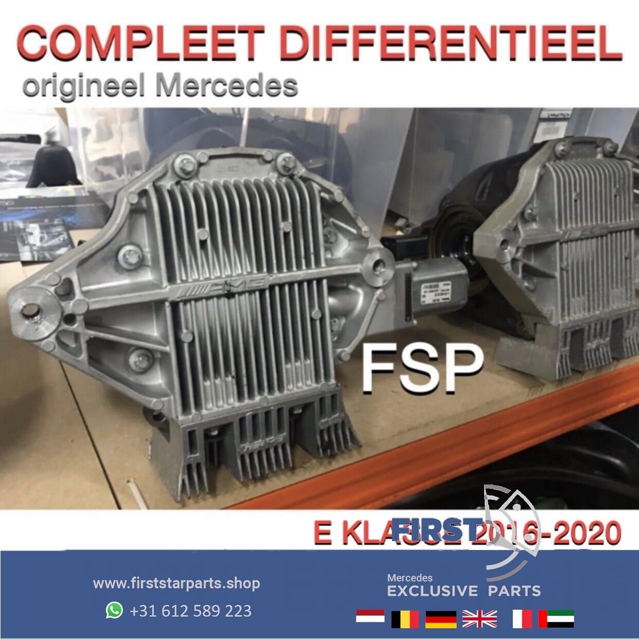 A2133510200 W213 E63 S DIFFERENTIEEL COMPLEET Mercedes E KLA, Gebruikt, -, Ophalen of Verzenden, -