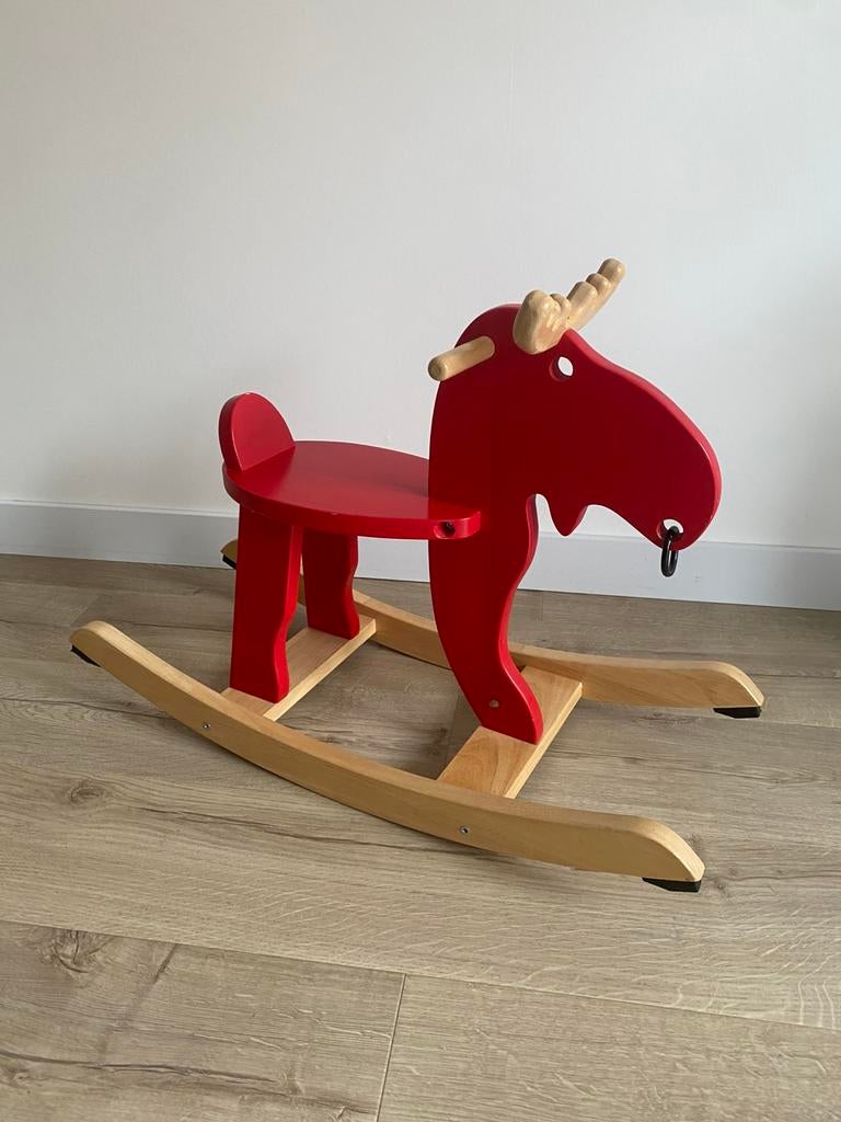 Hobbelpaard van Ikea in rood/hout, Kinderen en Baby's, Ophalen, Gebruikt
