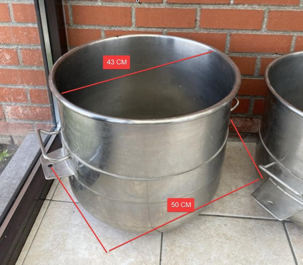 4x RVS mengkom (mixerkom) voor planeetmenger, Electroménager, Mélangeurs de cuisine, Résiste au lave-vaisselle, Enlèvement, Utilisé