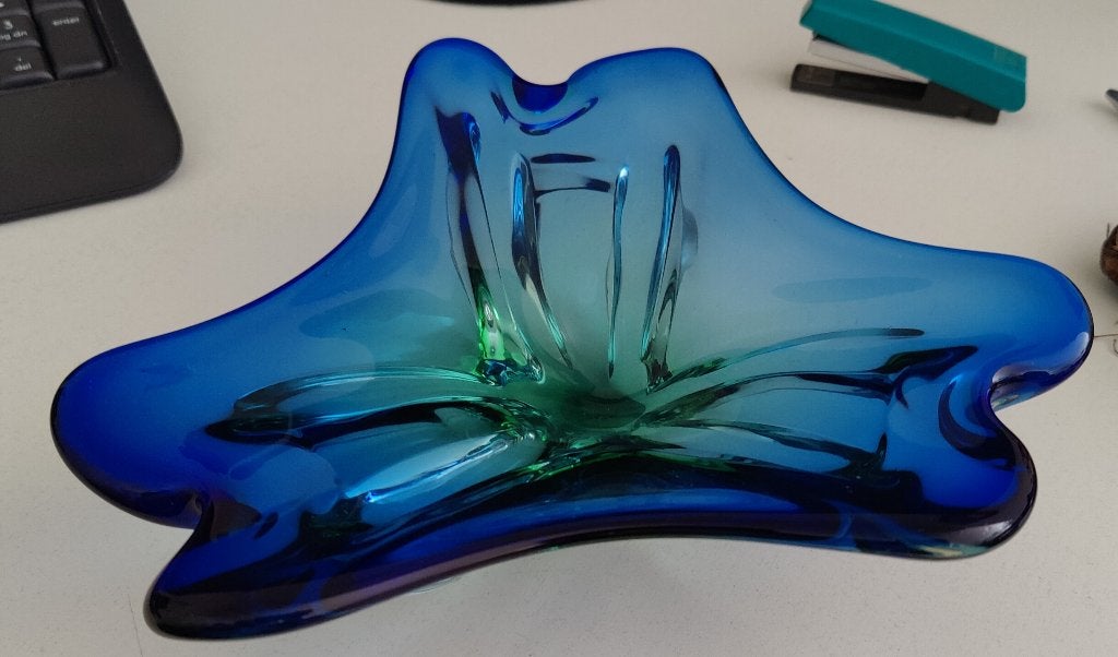 Murano kunst - glas schaal, Antiquités & Art, Curiosités & Brocante, Enlèvement