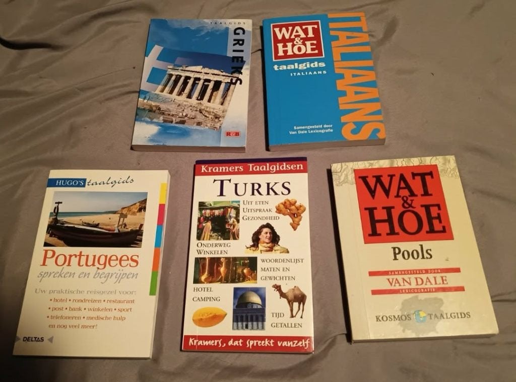 taalgids Italiaans Grieks Pools Portugees Turks, Livres, Langue | Langues Autre, Enlèvement ou Envoi