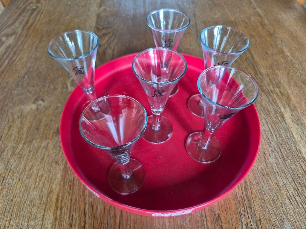Eau de Villée : 6 Verres + plateau Coca-Cola, Enlèvement ou Envoi, Neuf