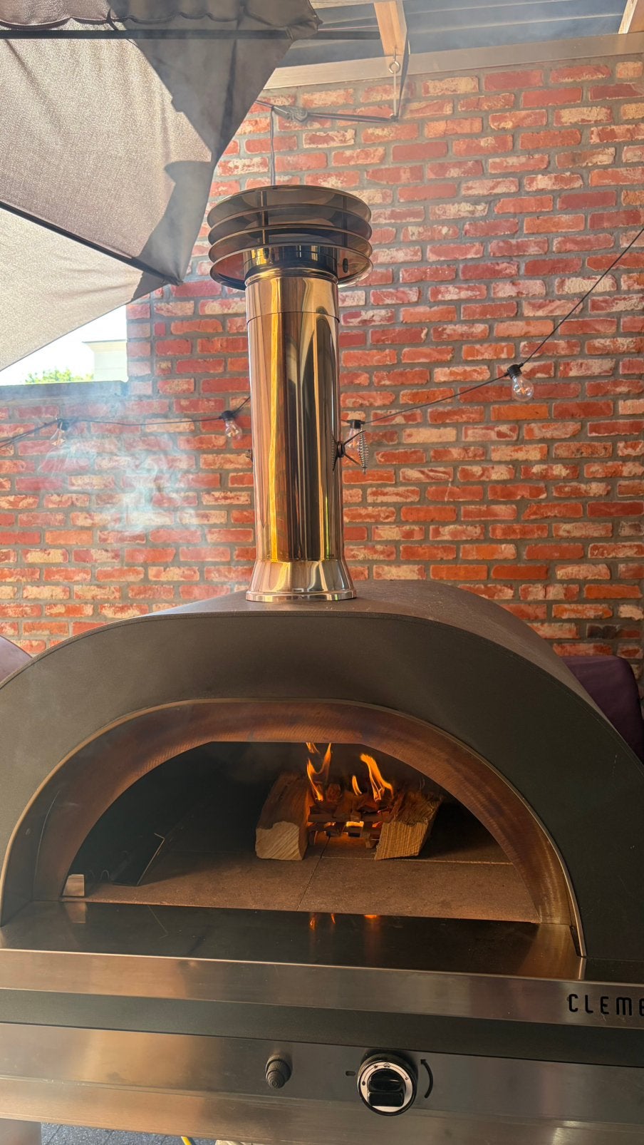 Pizzaoven Clementi Gold 60x80cm - Hybrid (Gas / Hout), Ophalen, Gebruikt