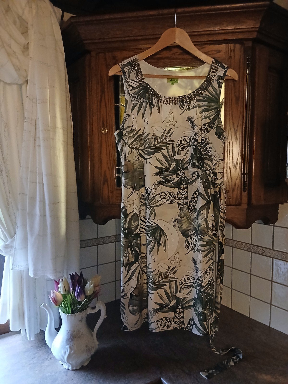 K Design zomerjurk XL – mooie staat, tropische print, Kleding | Dames, Jurken, Ophalen of Verzenden, Maat 46/48 (XL) of groter