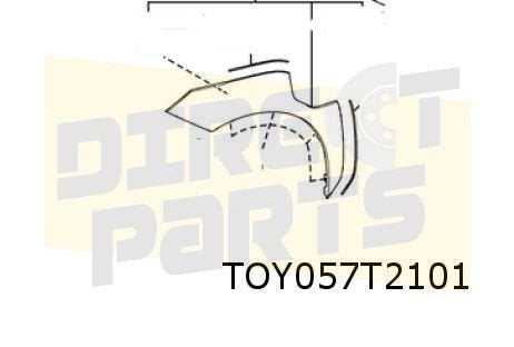 Toyota BZ4X wielkuiplijst op voorscherm Links Origineel! 756, Neuf, -, -, Garde-boue