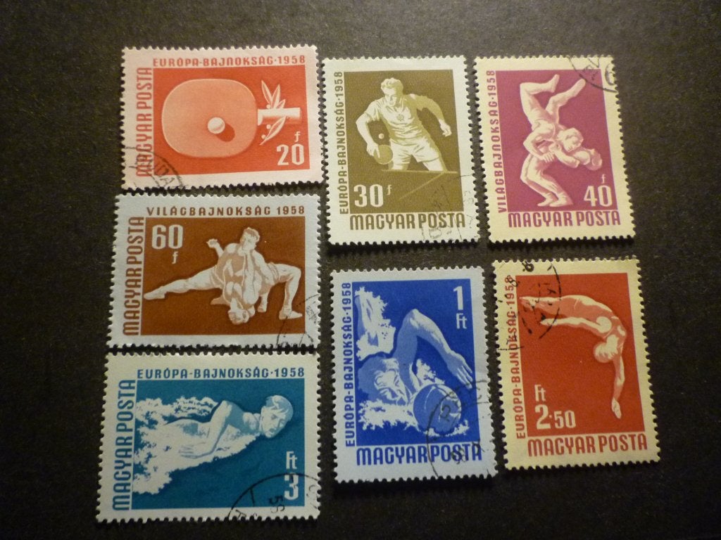 Hongarije/Hongrie 1958 Mi 1542A/1548A(o) Gestempeld/Oblitéré, Verzenden