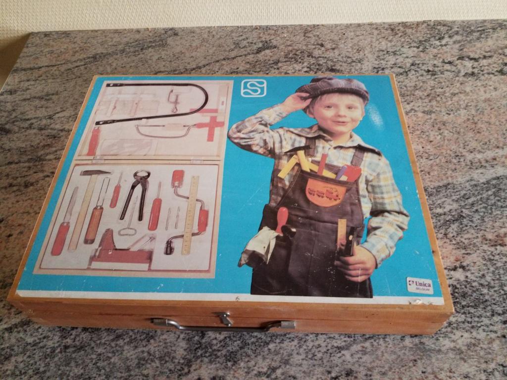 Houten koffer met gereedschap uit de jaren 60, Kinderen en Baby's, Ophalen, Gebruikt, Jongen