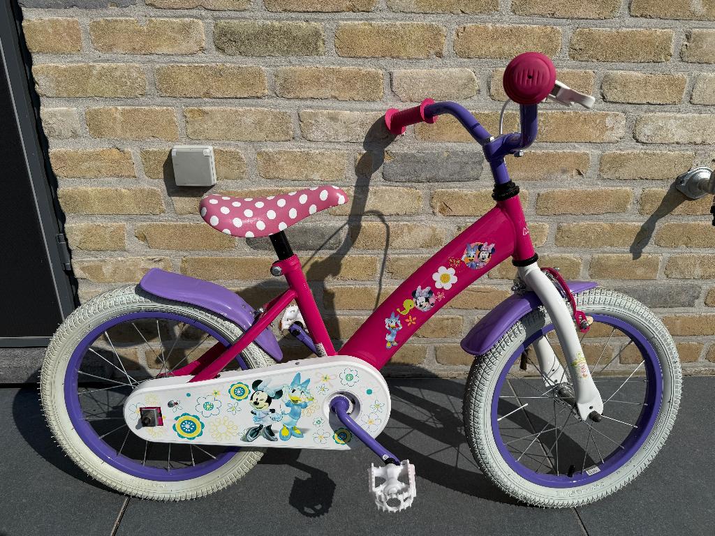 Kinderfiets Minnie Mouse, Enlèvement, Utilisé, 16 à 20 pouces, Stabilisateurs