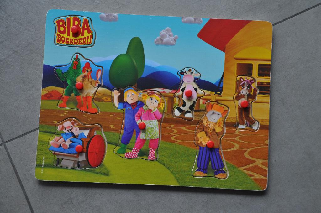 Puzzel Biba boerderij, Ophalen, Gebruikt, Van hout, Minder dan 10 stukjes