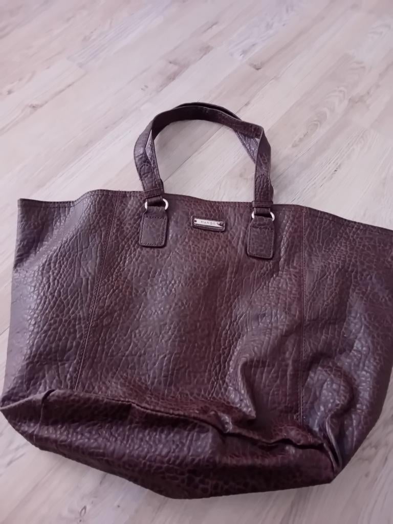 Lederen shopper Mango, Ophalen, Shopper