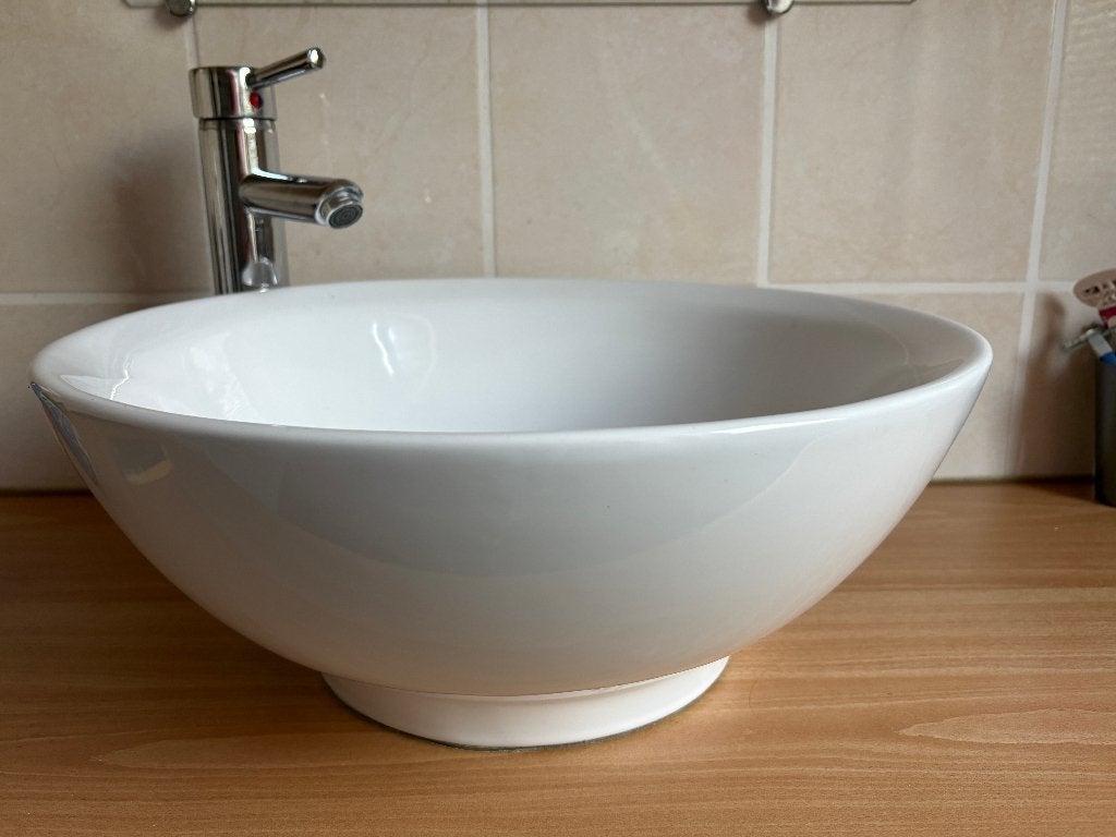 Opbouw lavabo wit, Huis en Inrichting, Badkamer | Badkamermeubels, Ophalen, Minder dan 50 cm, Gebruikt, Minder dan 100 cm