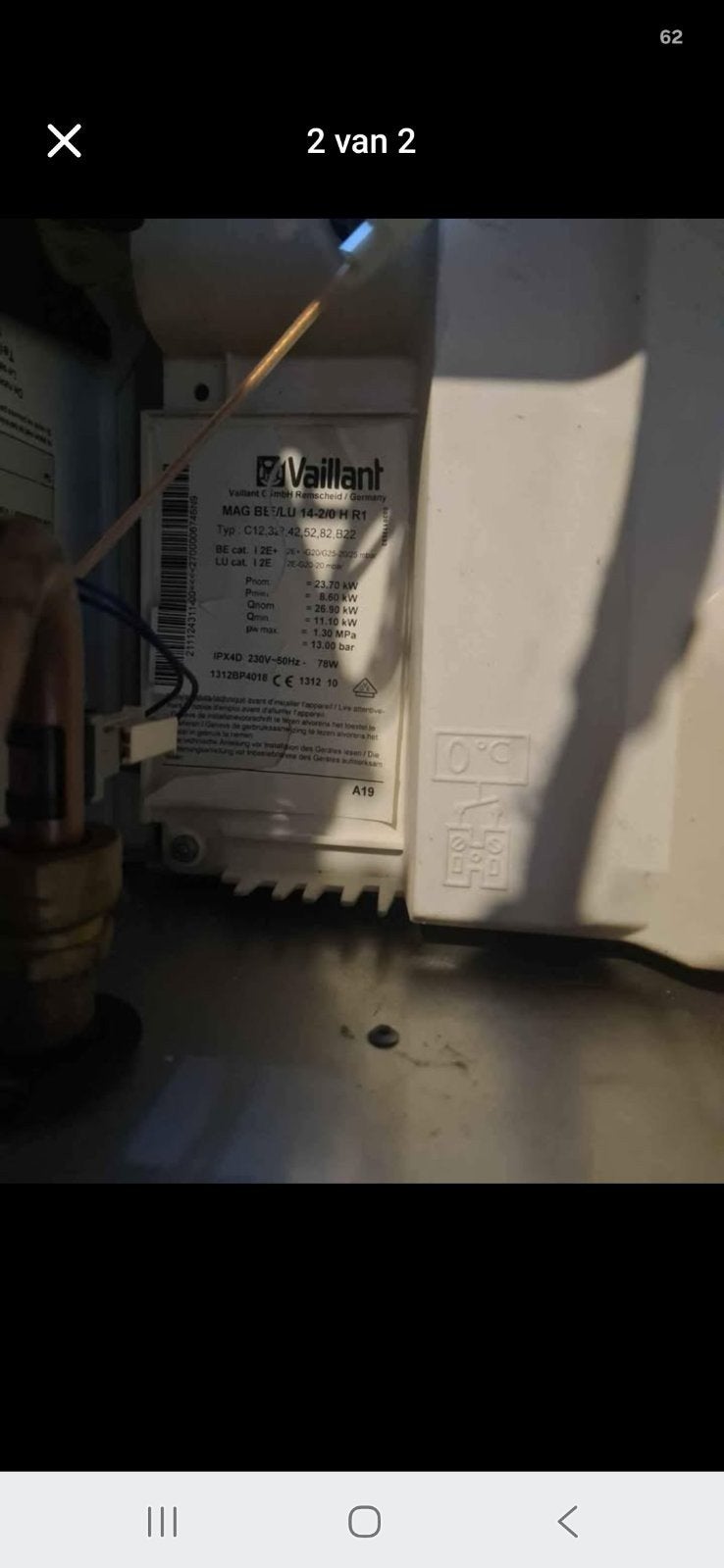 Vaillant Turbomag, Enlèvement