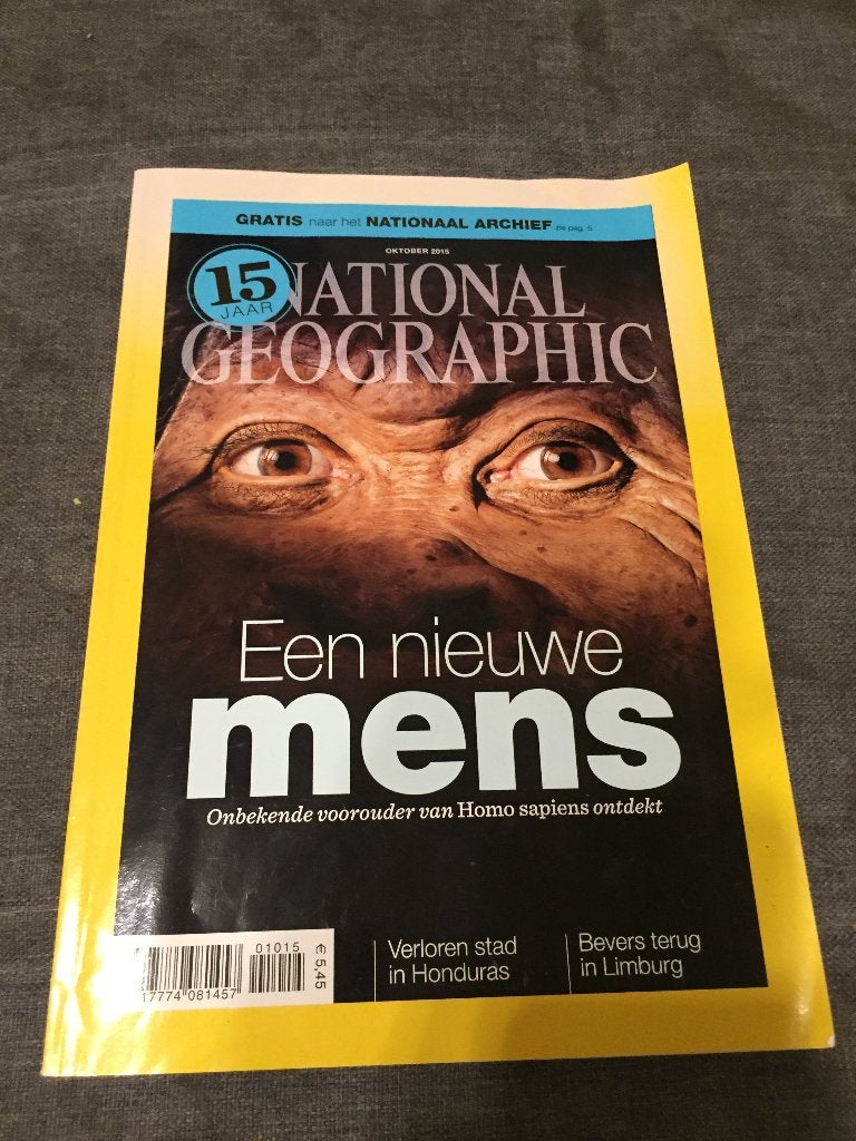 National Geographic Magazine Een nieuwe mens, Boeken, Tijdschriften en Kranten, Ophalen of Verzenden, Zo goed als nieuw, Wetenschap en Natuur