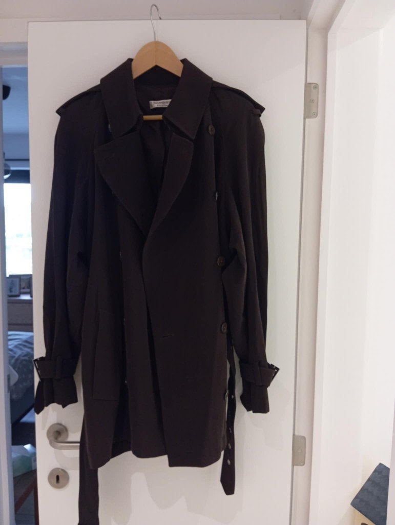 Trench Yves Saint Laurent, Taille 42/44 (L), Enlèvement ou Envoi, Comme neuf, Brun