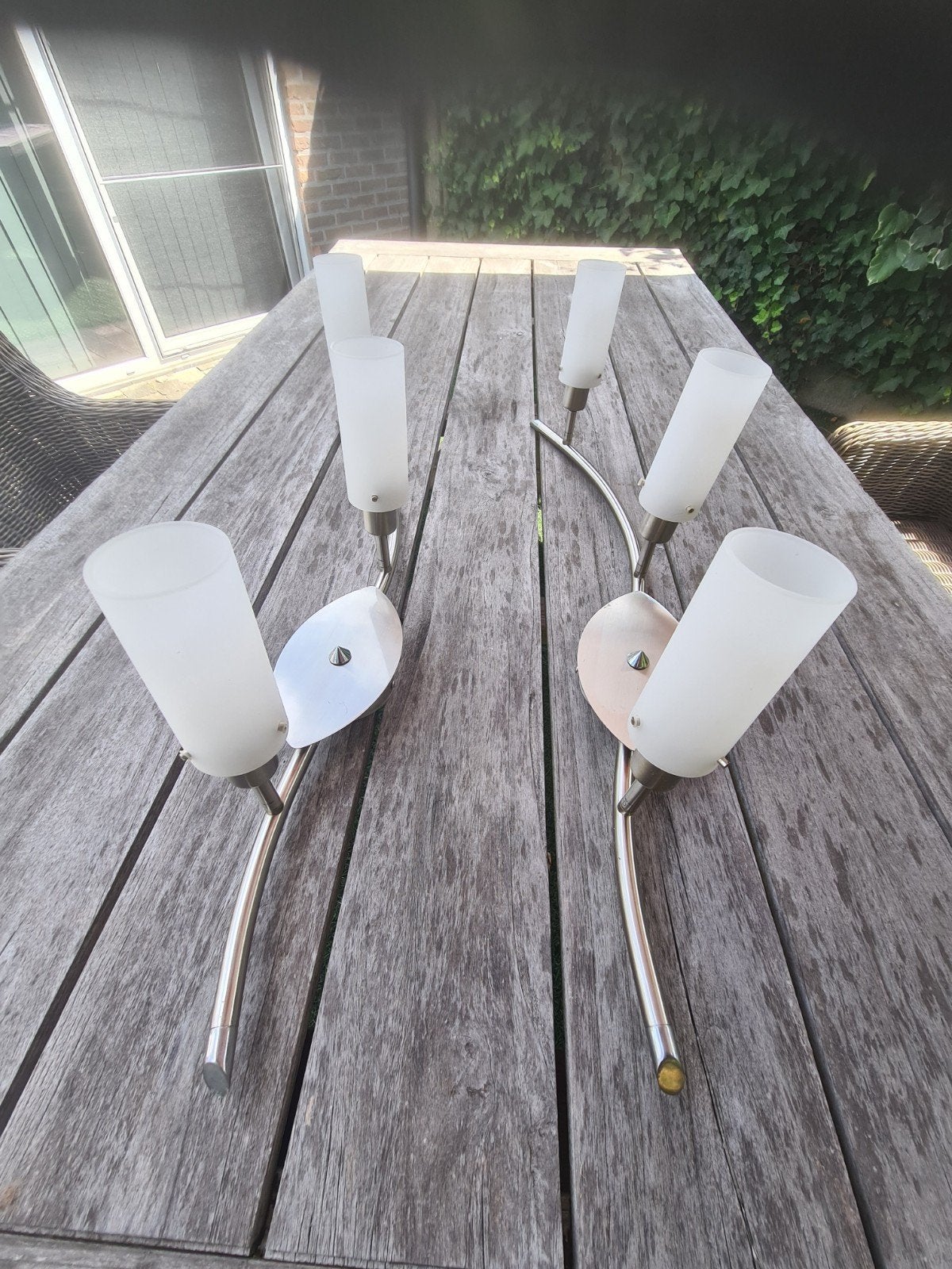2  verlichtingsarmaturen, Huis en Inrichting, Lampen | Wandlampen, Ophalen