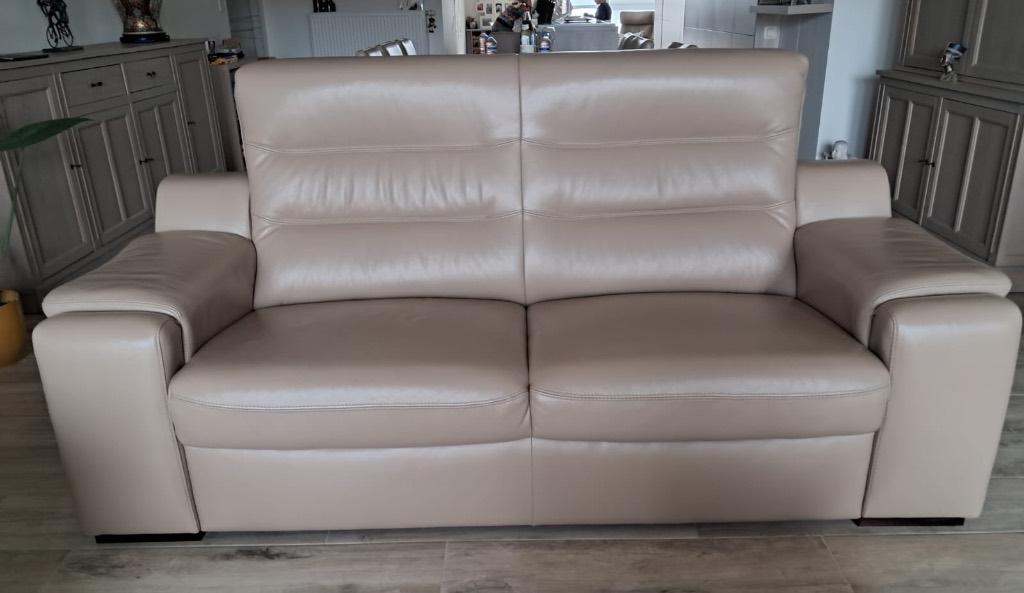 zetels Italiaans leder, Ophalen, 150 tot 200 cm, Tweepersoons, Rechte bank