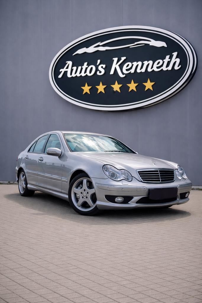Mercedes C32 AMG•151 402 km•automaat•354 pk•origineel!, Auto's, Automaat, Achterwielaandrijving, Zwart, Leder