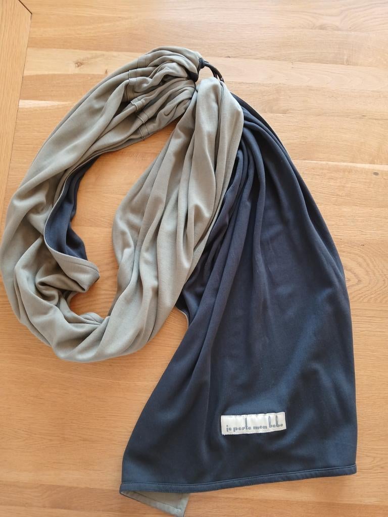 Sling La petite écharpe sans nœud kaki/gris foncé
