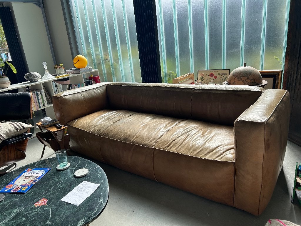 Lederen zetel, 200 à 250 cm, Banc droit, Enlèvement, Utilisé