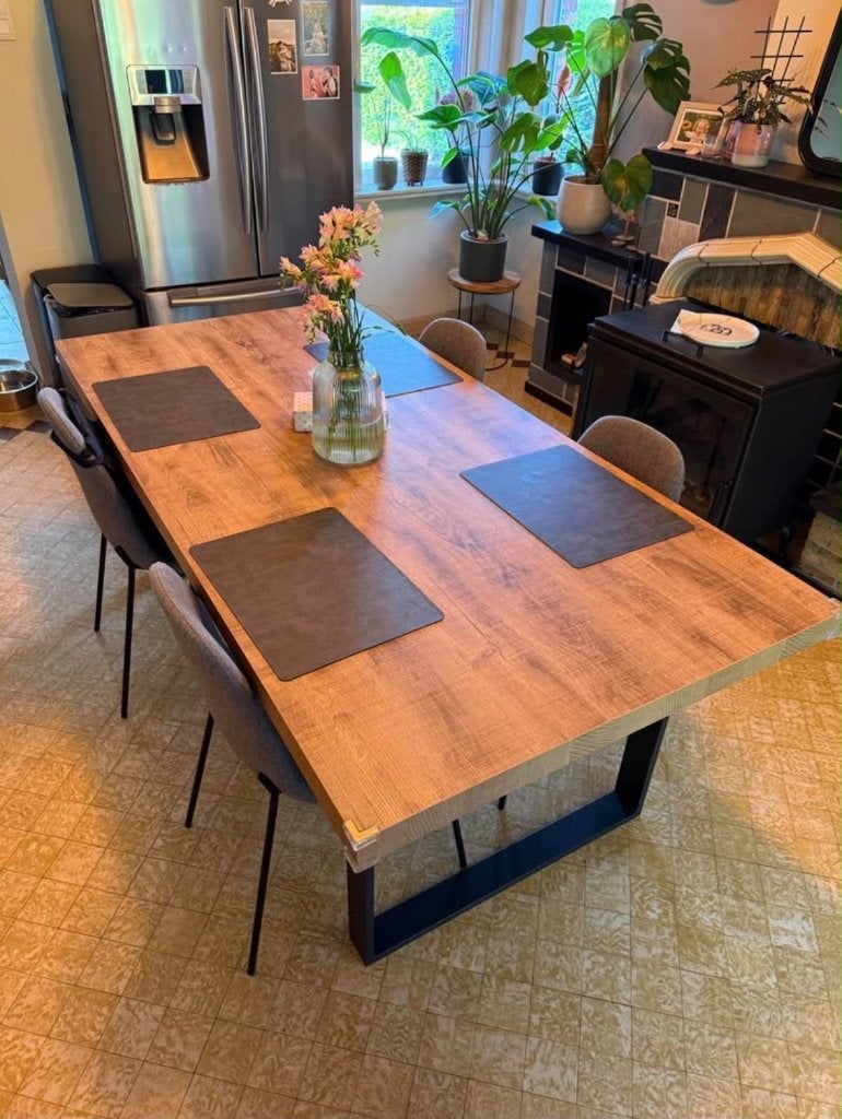 Set: tafel + kast, Huis en Inrichting, Ophalen, Gebruikt, Industrieel