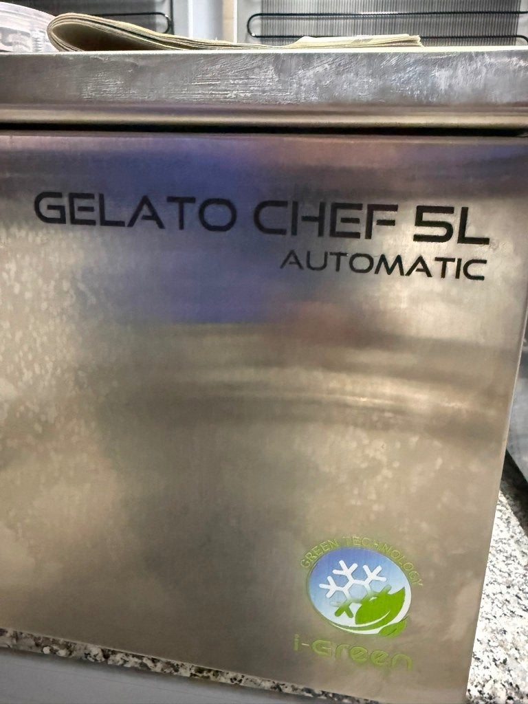 Gelato chef 5l ijsmachine, Ophalen, Zo goed als nieuw, Zelfvriezend