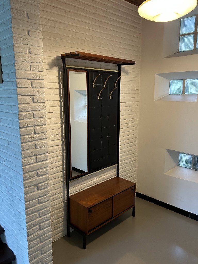 Halmeubel/kapstok met spiegel Alfred Hendrickx voor Belform, Maison & Meubles, Accessoires pour la Maison | Portemanteaux, Utilisé
