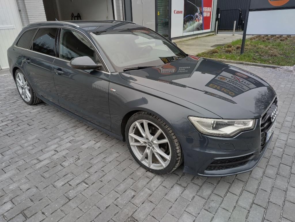 AUDI A6 S-LINE AUT 2.0L TDI 177CV, Auto's, Euro 5, Zwart, 4 cilinders, Leder