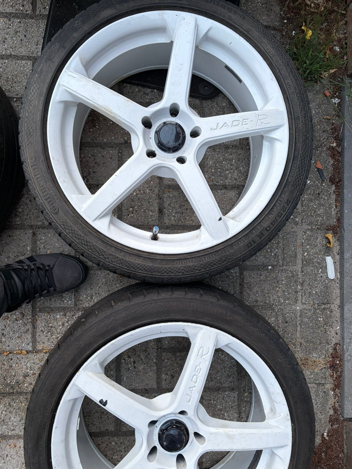4 TeamDynamics JADE-R (225-35/40-18) Et35, Auto-onderdelen, Banden en Velgen, Ophalen, 18 inch, Gebruikt, Banden en Velgen