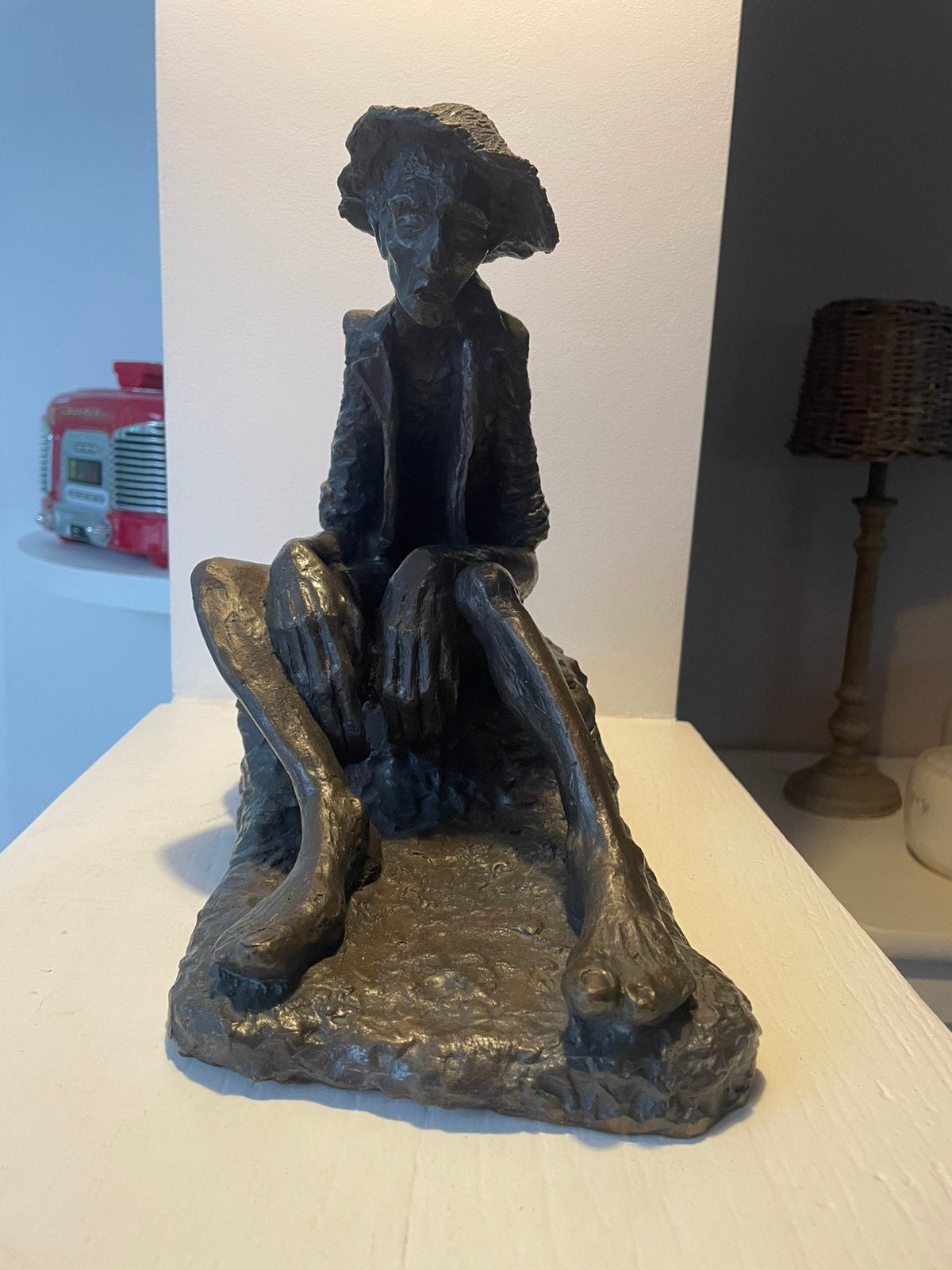 Bronzen beeld , 5/8 solitude Paul Mauploix, uit erfenis, Ophalen, Brons
