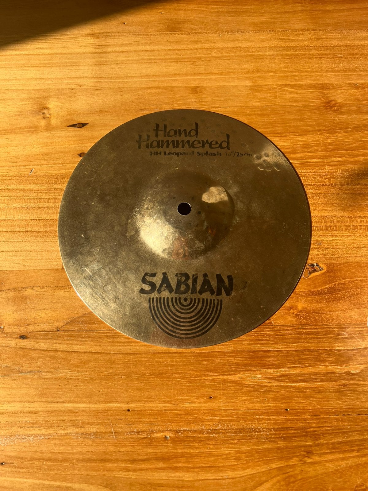 Sabian hand hammered leopard splash 10” great condition, Ophalen of Verzenden, Zo goed als nieuw