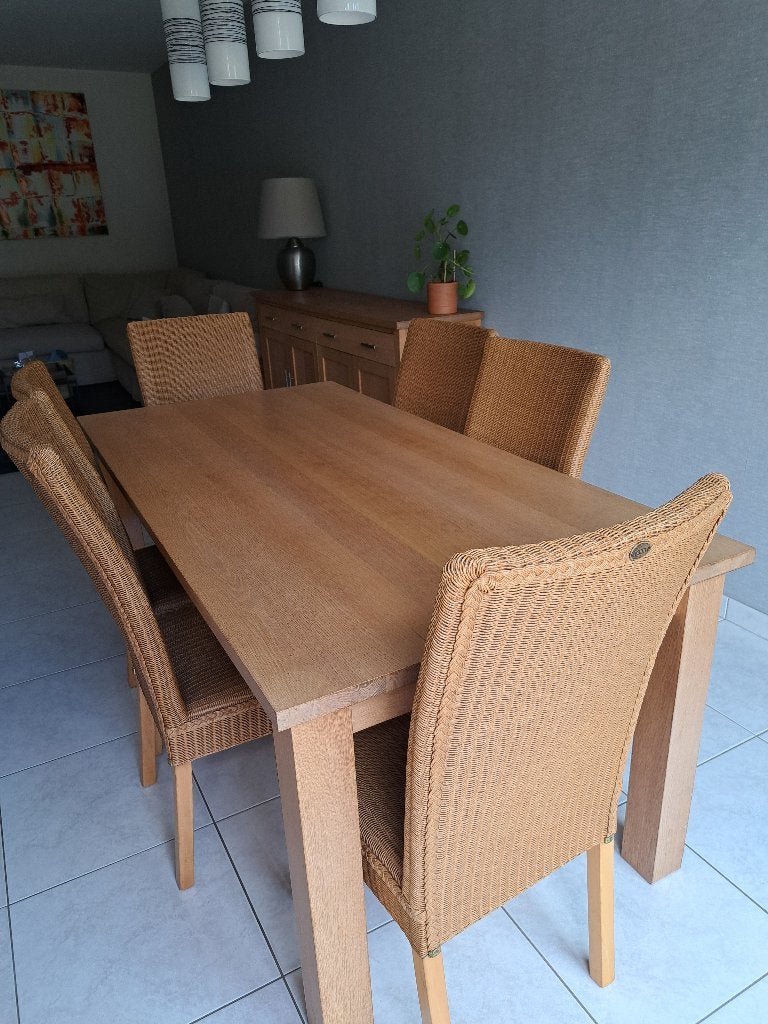 eetkamer, Maison & Meubles, Salles à manger complètes, Enlèvement, Utilisé, Landelijk, 4 à 6 chaises