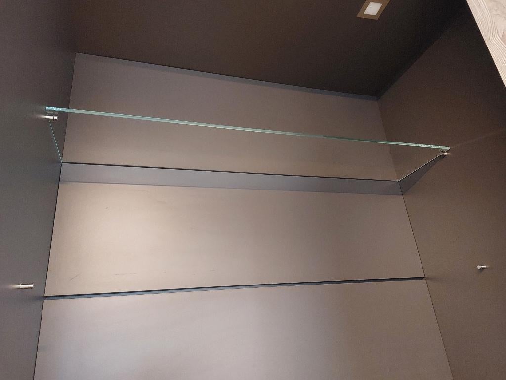 Glasplaat als legplank, Huis en Inrichting, Kasten | Ladekasten, Ophalen, Gebruikt, 100 tot 150 cm, Glas