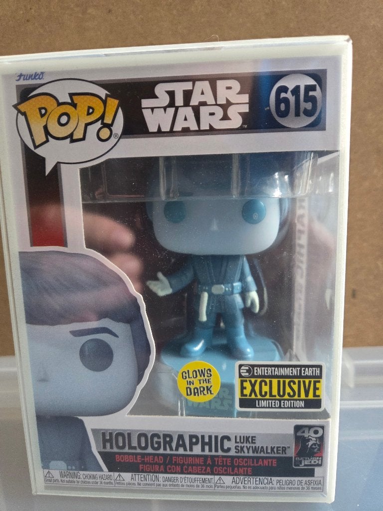 Funko pop Holographic Luke Skywalker Star Wars, Collections, Enlèvement ou Envoi, Neuf, Figurine