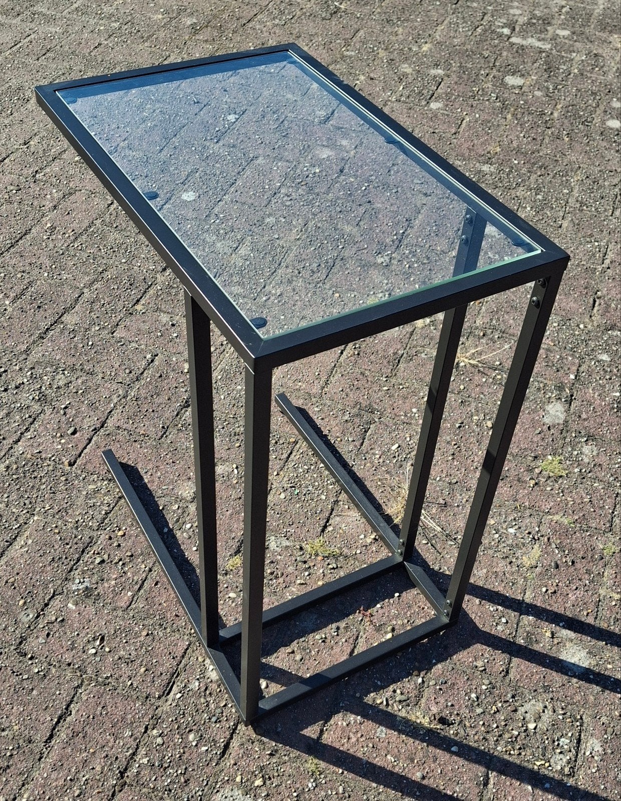 Laptophouder/tafel - zwart/glas, Huis en Inrichting, Ophalen, Glas