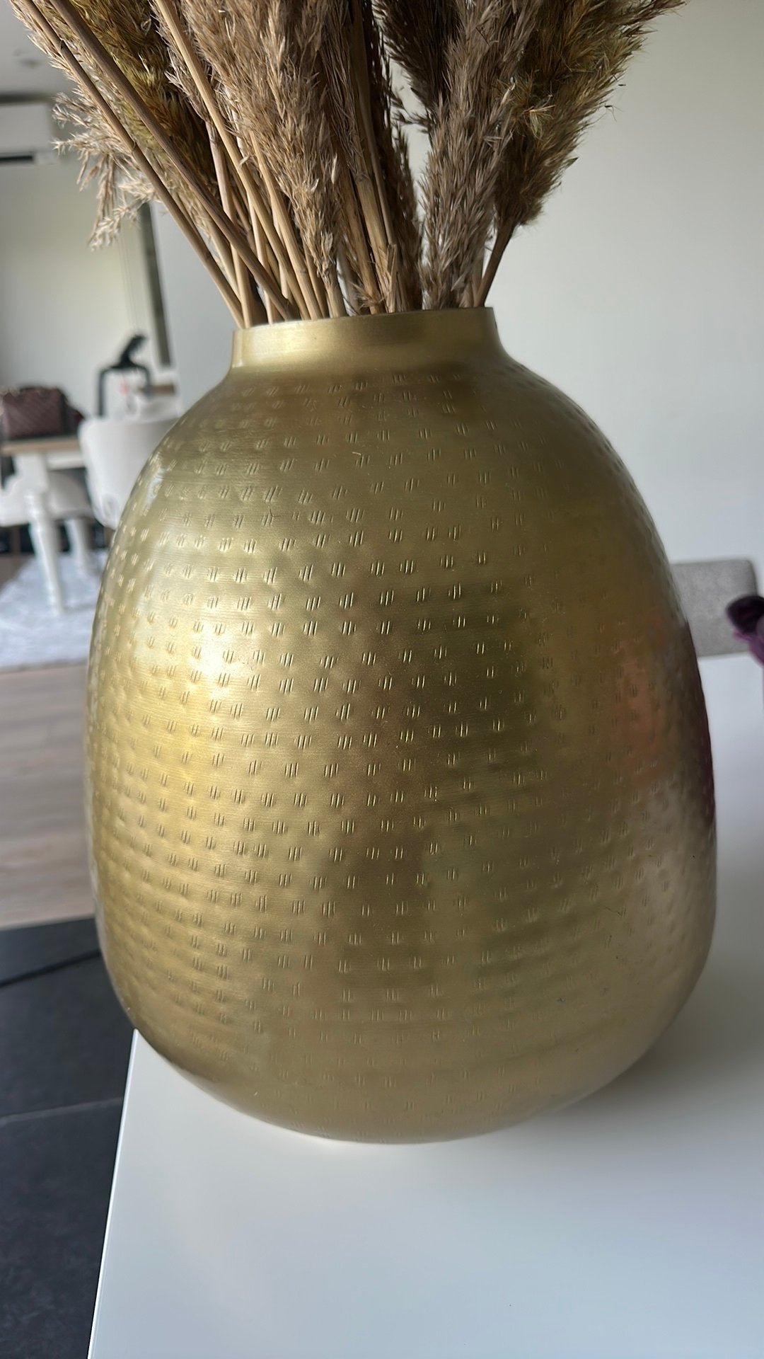 Gewilde Kwantum vaas te koop, Enlèvement, Comme neuf, Doré, Métal
