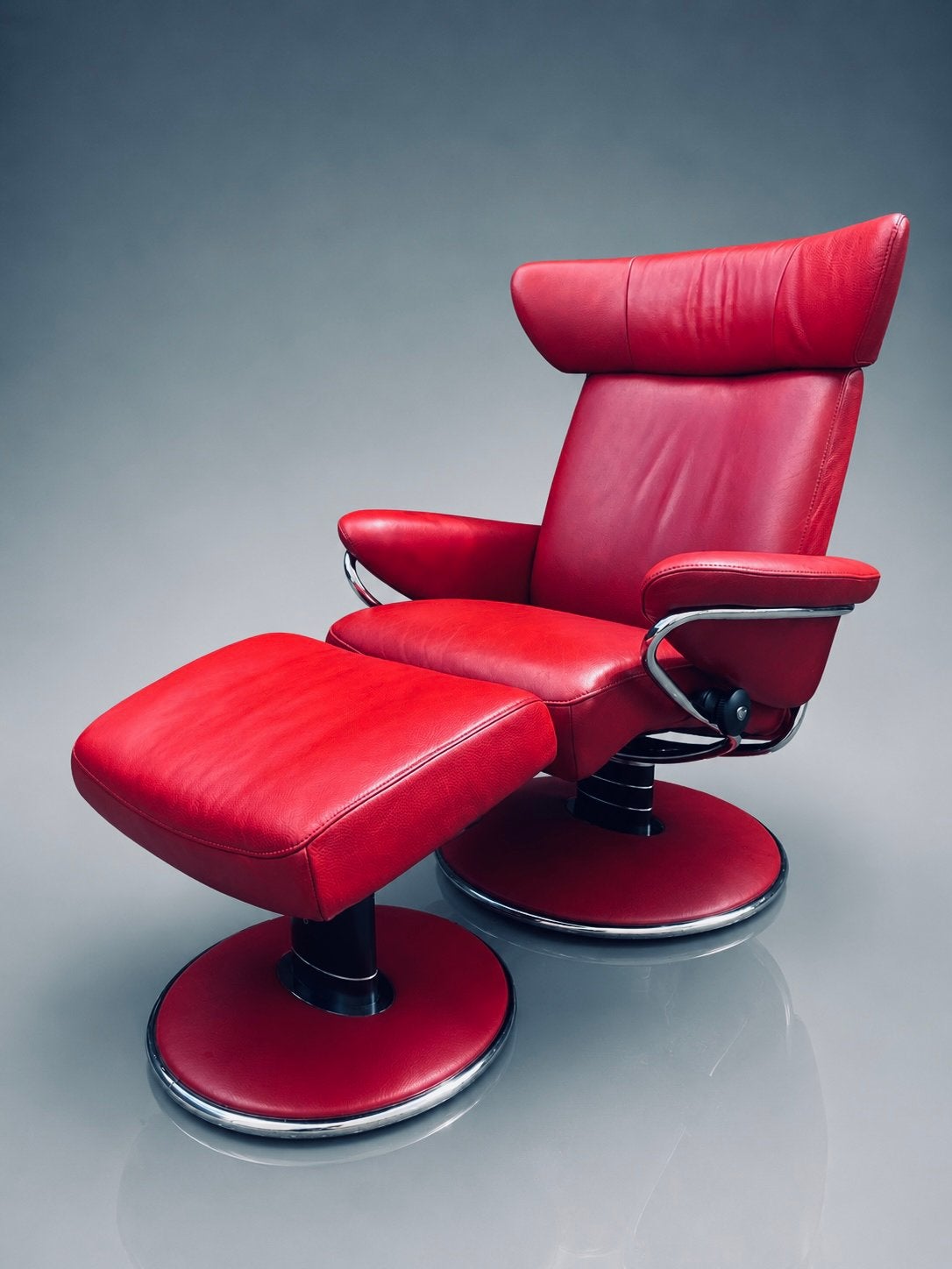Verbluffend mooie Stressless Jazz & hocker, Eenpersoons, Ophalen of Verzenden, Zo goed als nieuw, Leer