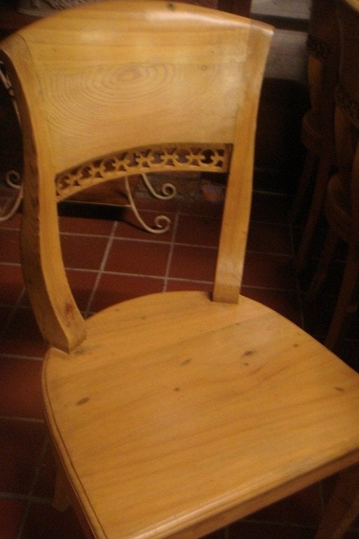 6 nieuwe handgemaakte grenen stoelen flamant Italia, Ophalen, Hout, Nieuw, Landelijk