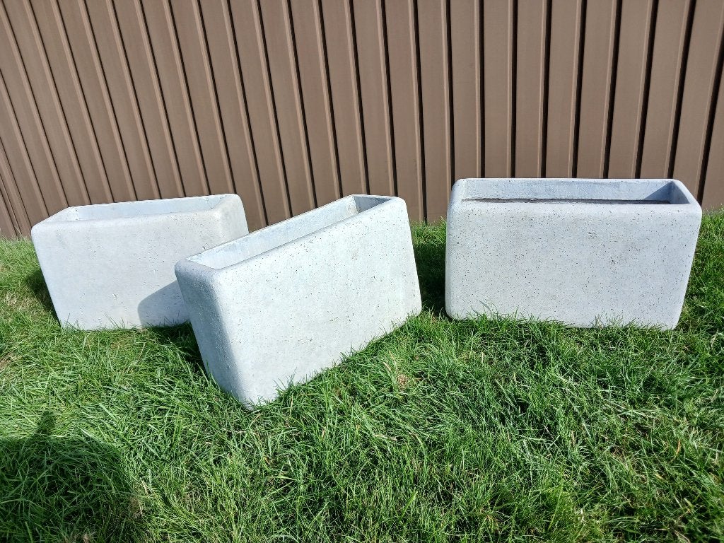 Bloembakken beton 3 stuks, Tuin en Terras, Ophalen, Gebruikt, Minder dan 30 cm, Minder dan 60 cm